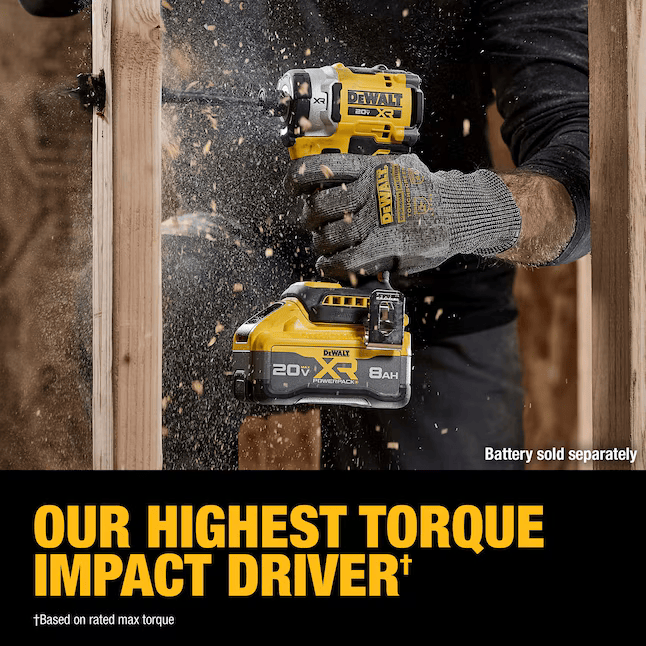 DEWALT XR 20-volt max 1/4-in Brushless Cordless Impact Driver (Battery Not Included and Charger Not Included )